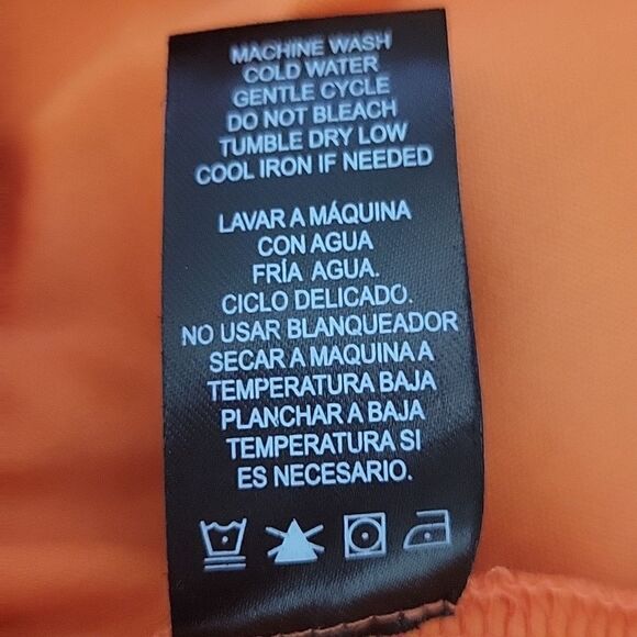 Sam and Jess Orange V Neck Blouse Size XL - Picture 9 of 10